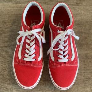 Red Vans Old Skool Canvas Formula One Women's 8.5/ Men's 7
